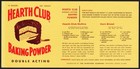 Vintage Label Hearth Club Baking Powder Cake Pictured Rumford Rhode Island Nrmt