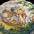 Vintage Spanish Gonfer  Ceramic Wall Plate Don Quixote   Sancho Panza Spain