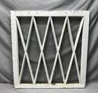 Antique Vtg Wood 13 Lite 30x31 Large Diamond Shabby Window Sash Chic Old 950-25b