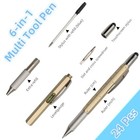 24 Pcs 6 In 1 Multitool Pen Gifts For Men Fathers Day  Christmas Multicolor