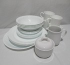 Vintage Corelle Enhancements Scalloped Dishes Plates Bowls Mugs 24 Piece Set
