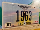 Mississippi Vanity License Plate 1963 Ford Chevy Chevrolet Impala Corvette 