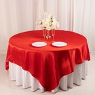 5 Satin Square 90x90  Table Overlays Wedding Party Toppers Decorations Sale