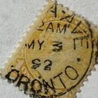 Early 1c Canada Stamp With Spadina Avenue Toronto Son Sotn Bullseye Cancel