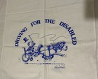 Vtg Thelwell Driving For The Disabled Horse Man In Wheelchair Crutch Tea Towel