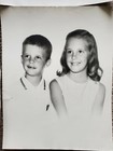Vtg Black White Photos Family Children Baby Brother Sister Lot Set 14 x11 