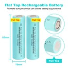 Plastic Battery Storage Case Holder Of 2pcs 3 7v Rechargeable Batteries Flat Top