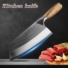 Kitchen Knife Stainless Steel Damascus Asian Chef Butcher Cleaver Chopping Meat