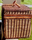 Large Vintage Wicker Basket Perfect For Crafts  Sewing  Picnic  Storage  Nwt