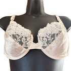Vintage Vanity Fair Bra 38c Nylon Lace Underwire Satin Shiny Silky Second Skin