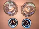  set Of 2  6 Oz Glass Cheese And Spice Shakers W  Perforated Caps