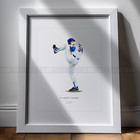 Nolan Ryan V2 Texas Rangers Baseball 8x10 Print Poster Art Illustrated