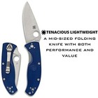 Spyderco C122pbl Tenacious Folding Knife With Cpm S35vn Steel Blade And