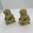 Carved Soapsone Foo Dog Pair 4lb Book Ends