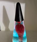 Vintage Lava Lite Premier Lamp Black Blue Liquid Red Wax Tested Working
