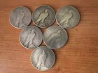    lot Of 5   1921-1935 Peace Dollar Coins Au   Bu Pre-1935 Bullion 90  Mixed Silver