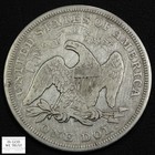 1871 Seated Liberty Silver Dollar  1 - Cleaned