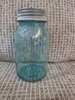 Ball  13 Perfect Mason Aqua Blue Quart Glass Jar With Lid