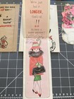 Lot Of 5 Variety Vtg Greeting Cards  used  Get Well Booklet Foldout Cat Birthday