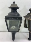 Qty 3 Black Painted Brass Vintage Carriage Lamps Lights Sconce Electric Gothic 