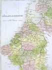 1835 Bradford Map - Holland Belgium Luxemburg - Brussels Amsterdam Zealand Ghent