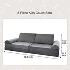 Naizea Kids Couch Play Set  8pcs Modular Kids Sofa Couch Child Couch Playhouse