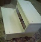 Wooden Bench Wide Plain Skirt 2 Step Stool Pine Wood Unfinished Solid Wood