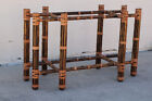 Authentic Mcguire Rectangular Bamboo Rattan Organic Modern Dining Table Base
