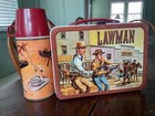 Vintage Lawman Lunchbox And Thermos