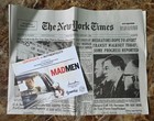 Mad Men  Jon Hamm don Draper Prop Ny Times Cover Studio Coa