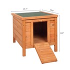 20in Wooden Chicken Coop Open Roof Rabbit Hutch Cedar Wood Pet Cage House Green