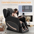New Full Body Zero Gravity Massage Chair Recliner Heating  L-track 5 Modes Black
