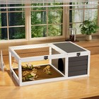 39 5   wood Tortoise House Indoor Turtle Habitat Reptile Cage For Small Animals
