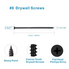  8 X 4 Drywall Screws   8 Wood Screws- Coarse Thread Phillips Head Drive Dryw   
