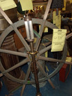 19th Century Brass Stick Ship Gimbal Barometer Lisbon Mounted