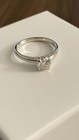 14k White Gold Moissanite Solitaire Ring Sz 6 25  6mm  Super Ideal Cut