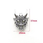 2 5pcs Antique Silver Tone Horned Monster Head Pendant Charm 29x37mm Lcrs63