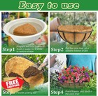 Yandm 16  Round Coconut Fiber Liner For Hanging Basket - 4 Pack