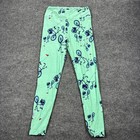Lularoe One Size Os Leggings Mint Green Bicycle Print Soft