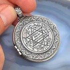 925 Sterling Silver Islamic 3 Charms Medallion Necklace