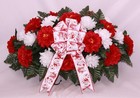 Xl Christmas Red And White Mixture Cemetery Headstone Saddle