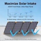 Mhpowos Bifacial Foldable Solar Panel 400 Watt For Jackery Homepower 3600 Plus