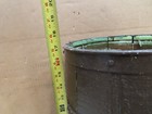 Vtg Wood Wooden Primitive Nail Rivet Keg Barrel 17    Tall Rustic Farm Store Decor