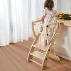  Solid Toddler Standing Tower  Adjustable Height Kids Step Stool With Wood