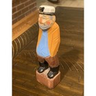 Vtg Hand Carved Wooden Sea Captain Sailor Fisherman Nautical Folk Art 6 