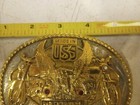 Rare Adm 24k Gp Harley-davidson Belt Buckle Western Style Belt Buckle