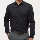 New Van Huesen Men   s Black Stainshield  Button Down Long Sleeve Dress Shirt 3xl