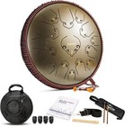 Steel Tongue Drum 15 Notes 14 Inch D-key Panda Balmy Drum Percussion Instrument