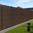 8ft Privacy Fence Screen Windscreen Brown Mesh Shade Cover For Garden Yard Pool