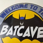 Vintage Batman Sign - Bat Cave Dc Comics Toys Porcelain Gas Sign